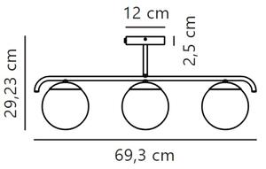 Nordlux - Lestenec na drogu GRANT 3xE14/25W/230V črna