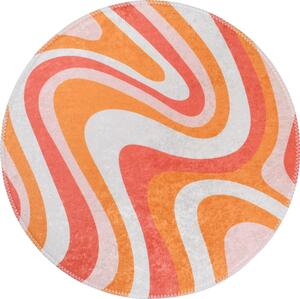Oranžna pralna okrogla preproga ø 100 cm Colors of Joy – Vitaus