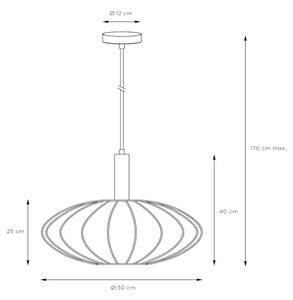 Lucide 03447/52/38 - Lestenec na vrvici CORINA 1xE27/40W/230V pr. 50 cm krem barva