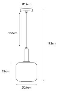 Lucide 45405/01/30 - Lestenec na vrvici ELOISE 1xE27/40W/230V črna