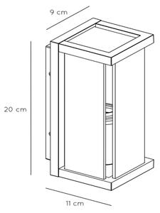 Lucide 27885/01/30 - Zunanja stenska svetilka CLAIRE 1xE27/15W/230V IP54 črna