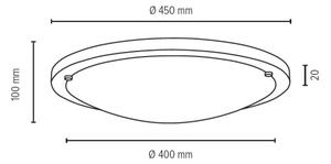 Spot-Light 4754176 - LED Stropna svetilka FRIDA LED/18W/230V hrast