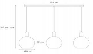 Lucide 34438/03/61 - Lestenec na vrvici JULIUS 3xE27/40W/230V