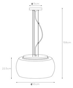 Lucide 45401/50/65 - Lestenec na vrvici OLIVIA 3xE27/40W/230V pr. 50 cm črna