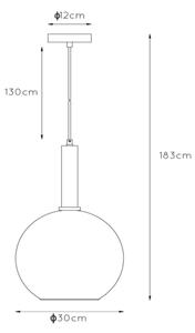 Lucide 45402/30/30 - Lestenec na vrvici MARIUS 1xE27/40W/230V črna