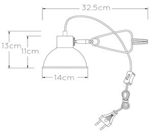 Lucide 45987/01/30 - Svetilka s sponko MOYS 1xE27/40W/230V črna