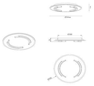 Lucide 44113/30/02 - LED Stropna svetilka ANDREAS LED/30W/230V zlata