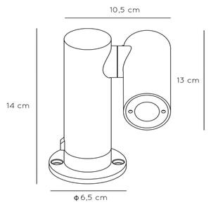 Lucide 27893/05/29 - LED Zunanja svetilka TATUM LED/5W/230V IP65 14 cm antracit