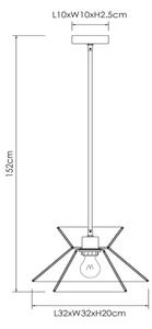 Lucide 10420/32/72 - Lestenec na vrvici TASMAN 1xE27/60W/230V bež