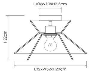 Lucide 10120/32/72 - Stropna svetilka TASMAN 1xE27/60W/230V bež