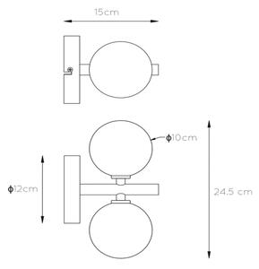 Lucide 45274/02/30 - Stenska svetilka TYCHO 2xG9/28W/230V črna