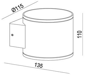 Lucide 28803/01/30 - Zunanja stenska svetilka OXFORD 1xG9/5W/230V IP54 črna