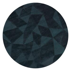 Zelenomodra ročno tkana volnena okrogla preproga ø 160 cm Shard Teal – Flair Rugs