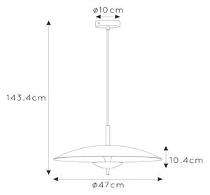 Lucide 30461/09/30 - LED Zatemnitveni lestenec na vrvici VULCAN LED/9W/230V črna