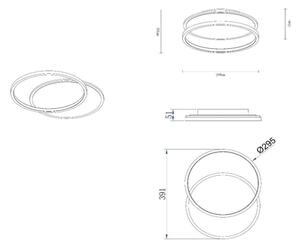 Lucide 44112/24/30 - LED Zatemnitvena stropna svetilka AXELLE LED/24W/230V črna