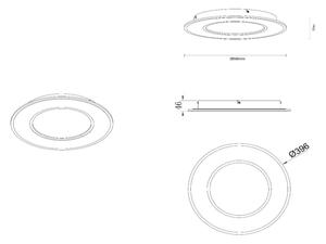 Lucide 44110/24/31 - LED Zatemnitvena stropna svetilka AXELLE LED/24W/230V bela