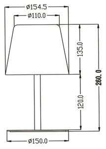 Lucide 13815/02/99 - LED RGBW Zatemnitvena namizna svetilka RIO LED/1,8W/3,7V črna