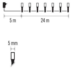 LED Zunanja božična veriga 240xLED/8 načinov 29m IP44 hladna bela