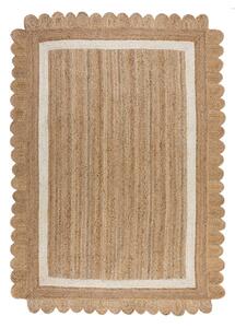Ročno tkana preproga iz jute v naravni barvi/slonokoščena 160x230 cm Grace White – Flair Rugs