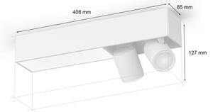 Philips-LED RGBW Zatemnitveni reflektor Hue CENTRIS 2xGU10/4,2W+ LED/11W