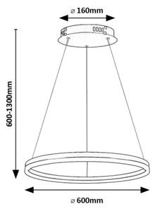 Rabalux 72301 - LED Lestenec na vrvici ISAURE LED/35W/230V