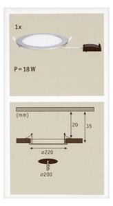 Paulmann 92075 - LED/18W Kopalniška vgradna svetilka QUALITY LINE 230V IP44