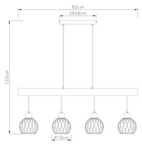 Globo 15534-4H - Lestenec na vrvici PAULO 4xE27/15W/230V