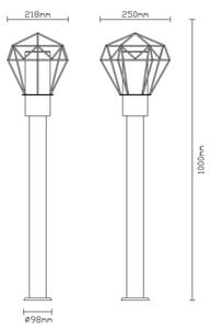 Globo 31357 - Zunanja svetilka HORACE 1xE27/15W/230V IP44