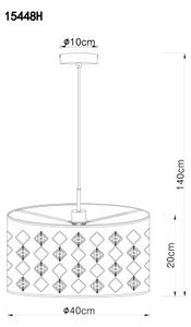 Globo 15448H - Lestenec na vrvici ABBEY 1xE27/60W/230V