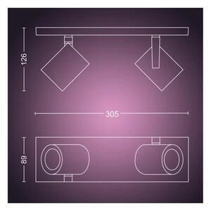 Philips - LED RGBW Zatemnitveni reflektor Hue ARGENTA 2xGU10/4,2W/230V