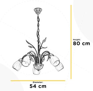 ONLI - Lestenec na verigi LILIANA 5xE14/6W/230V