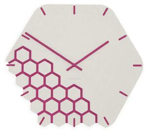 Stenska ura Luxhora Fragmenta White 11 barv kazalcev