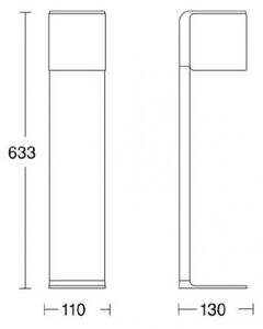 Steinel 055486 - LED Zunanja luč s senzorjem CUBO LED/9,5W/230V IP44 srebrna