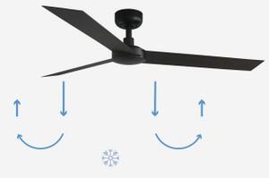 FARO 34291WP - Stropni ventilator CRUISER L črna pr. 132 cm SMART + Daljinski upravljalnik