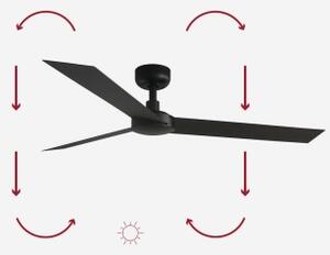 FARO 34291WP - Stropni ventilator CRUISER L črna pr. 132 cm SMART + Daljinski upravljalnik