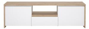 Bela TV omarica v hrastovem dekorju 179x52x48 cm Next – Tvilum