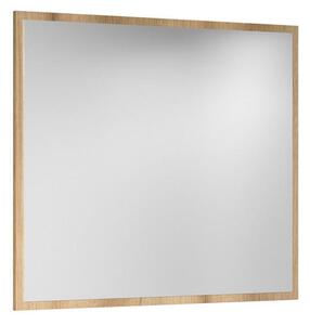 STENSKO OGLEDALO, 80/70/2 cm steklo, leseni material
