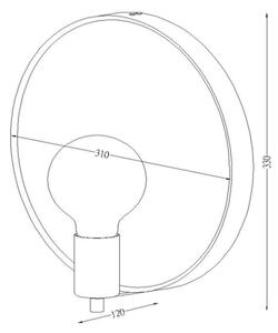 Lucide 36213/31/30 - Stenska svetilka s ogledalo REFLEX 1xE27/25W/230V črna