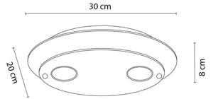 Lucide 79181/02/30 - Stropna svetilka OKNO 2xGU10/5W/230V črna