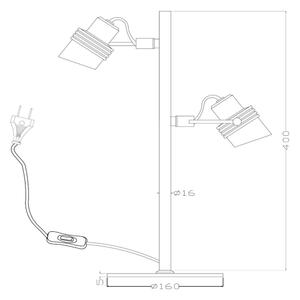 Lucide 34544/02/30 - Namizna svetilka TUNDRAN 2xGU10/5W/230V črna