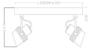 Lucide 34944/02/30 - Reflektor TUNDRAN 2xGU10/5W/230V črna