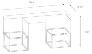 Lucide 21120/02/30 - Stropna svetilka RIXT 2xE27/40W/230V črna