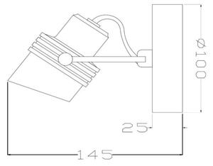 Lucide 34944/01/30 - Reflektor TUNDRAN 1xGU10/5W/230V črna