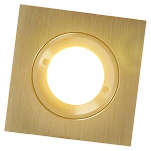 Komplet 6 modernih vgradnih reflektorjev zlati kvadrat IP44 - Xena