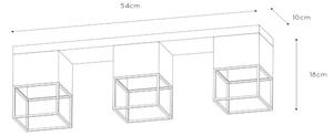 Lucide 21120/03/30 - Stropna svetilka RIXT 3xE27/40W/230V črna