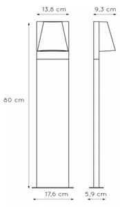 Lucide 29898/80/29 - Zunanja svetilka LIAM 1xGU10/35W/230V IP44 80 cm antracit