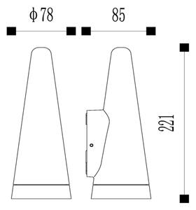 Lucide 27803/01/29- Zunanja stenska svetilka WIZARD 1xGU10/35W/230V IP54 črna