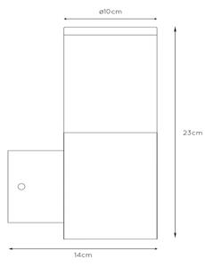 Lucide 14899/01/12 - Zunanja stenska svetilka FEDOR 1xE27/40W/230V IP44 krom