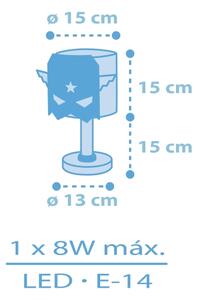 Dalber 61811 - Otroška lučka MODRA HERO 1xE14/8W/230V