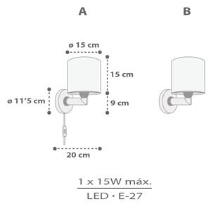 Dalber 60629 - Otroška stenska svetilka RHICO AND CROCO 1xE27/15W/230V